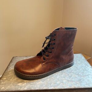 Peerko Barefoot Go Leather Boot- Brandy